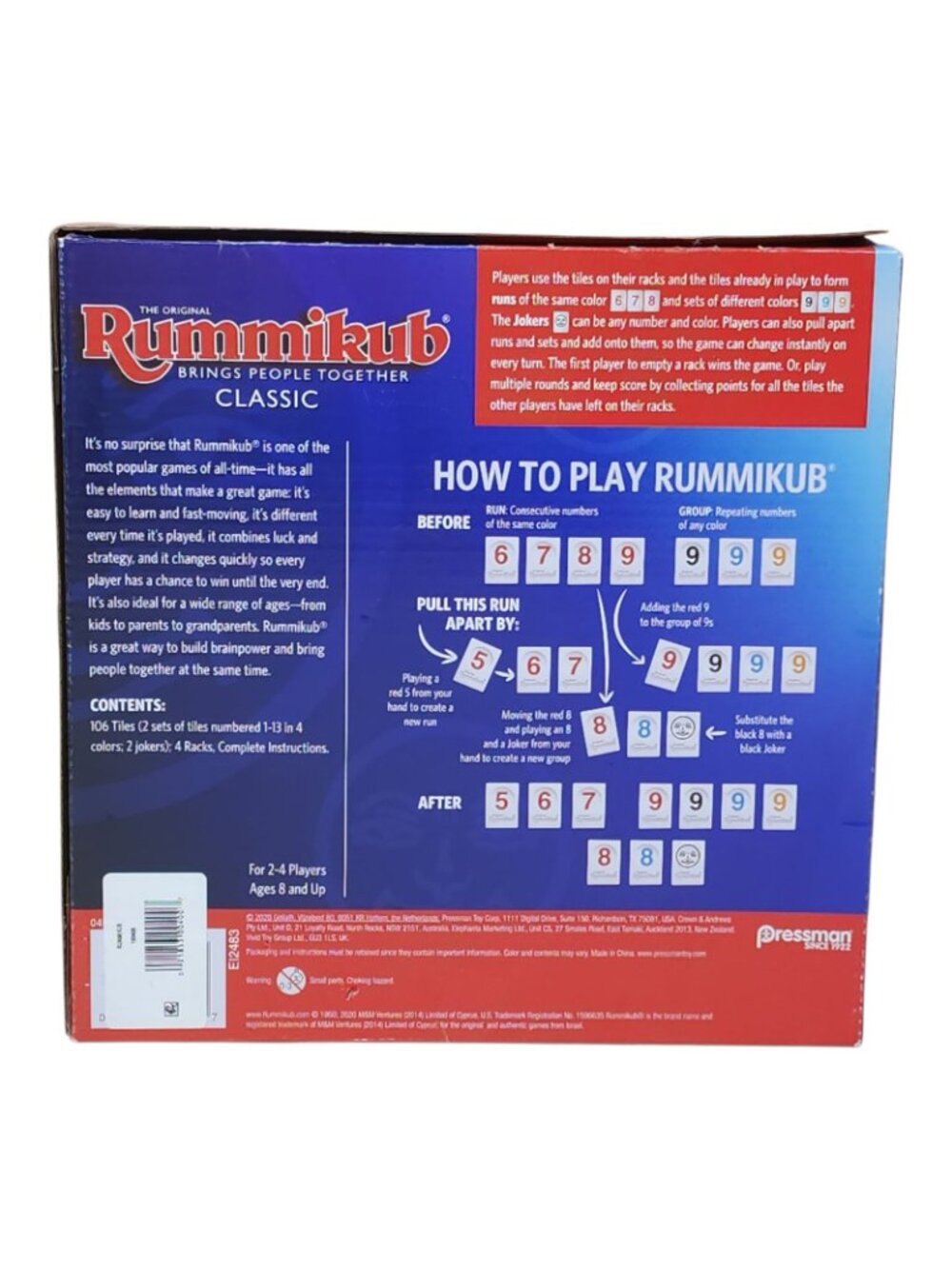 Pressman Rummikub Bonus Edition Board Game – Tile Rummy Family Game  2-4 Players - Picture 5 of 14